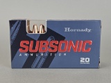 20rd Hornady Subsonic 300 Blackout Ammo
