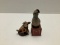 Two Tim Wolfe Alphabet Animal Sculptures