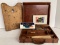Artist's Wood Case with Pallette and Supplies