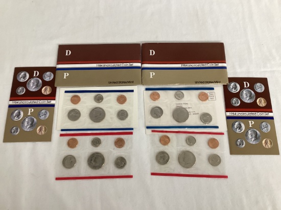 Two 1984 US Mint Uncirculated Coin Sets