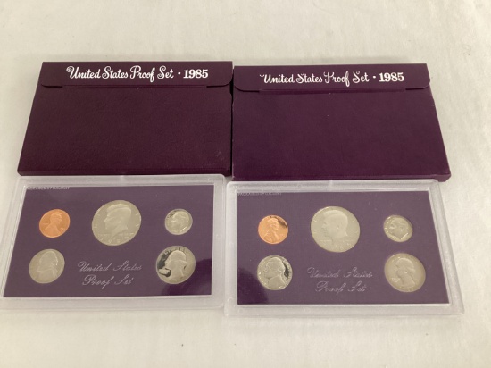 Two 1985 US Mint Coin Proof Sets