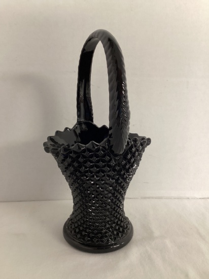 Westmoreland Black Glass Basket