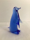 Godinger Murano Cobalt Blue Art Glass Penguin