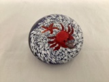 Crab Art Glass Paperweight