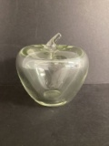 Glass Apple Paperweight