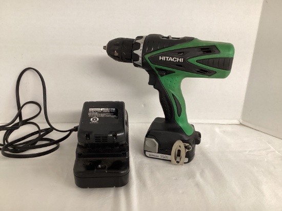 Hitachi 14.4V Cordless Driver Drill with Two Batteries and Charger