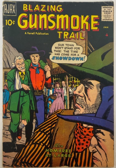 Blazing Gunsmoke Trail 4 Ajax Farrell Comic Book