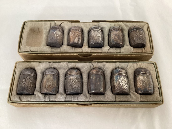 Eleven Sterling Silver Salt Shakers