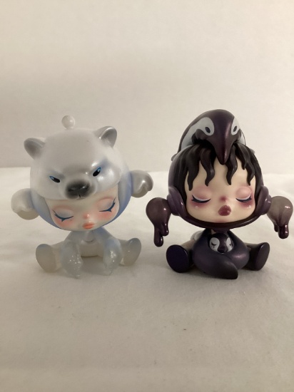 Two Pop Mart Skull Panda Mare of Animals