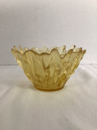 Yellow Art Glass Bowl