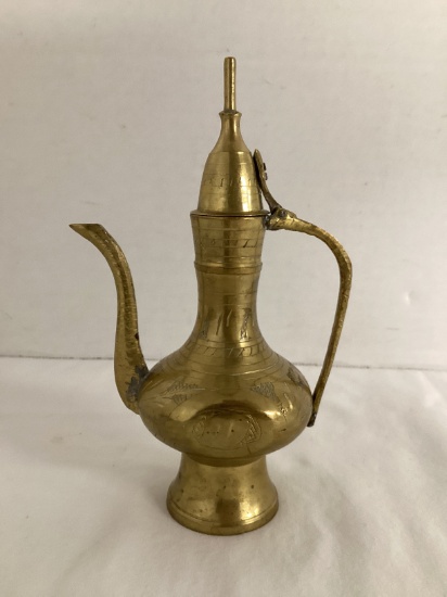 Turkish Style Decorative Brass Coffee Pot