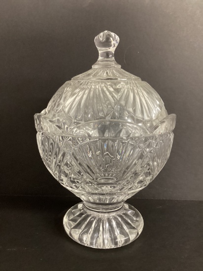 Crystal Pedestal Covered Candy Dish