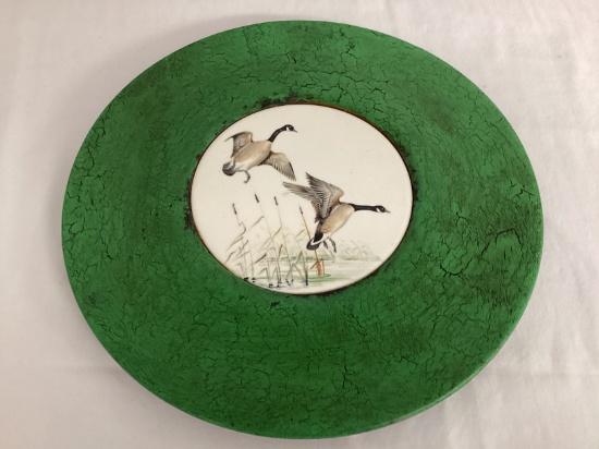 Canada Geese Trivet in Wood Frame