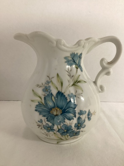 Blue Flower Pitcher