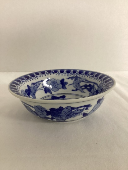 Chinese Blue and White Floral Bowl