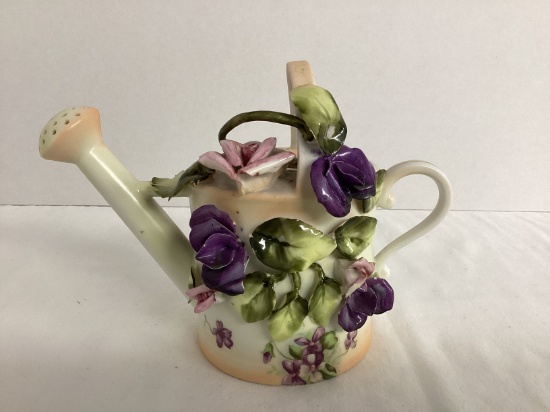 Halsey Fifth Decorative Watering Can with Attached Flowers