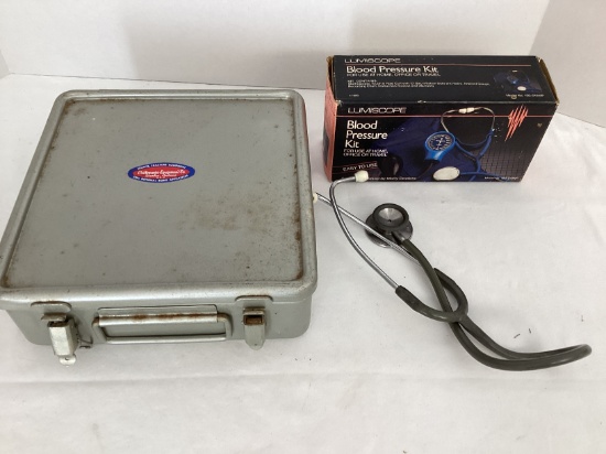 Blood Pressure Kit and Stethoscope in Metal Case
