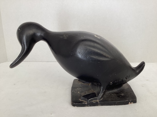 Virginia Metalcrafters 1950 Black Metal Duck Sculpture