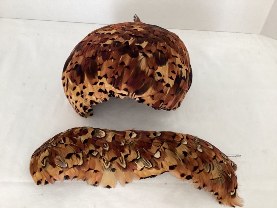 Ladies Feather Hat and Collar