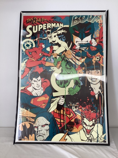 DC Comics This is a Job for Superman Throwback Poster in Frame