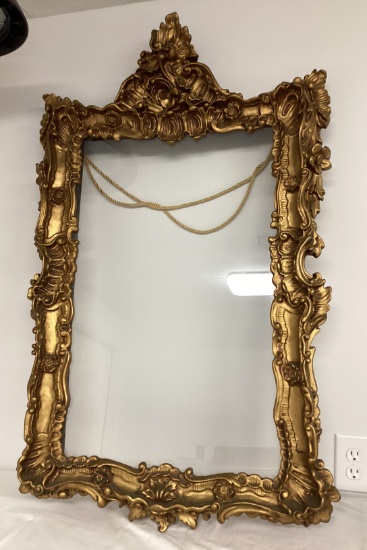 Heavy Ornate Gold Shadowbox Frame with Glass