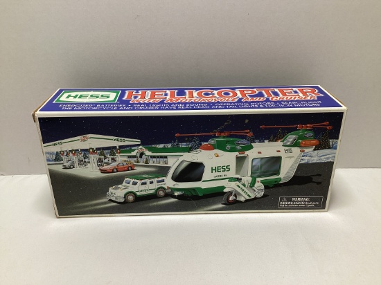 Hess Helicopter with Motorcycle and Cruiser