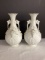 Pair of Porcelain Grape Vases with Handles