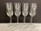 Four NFL Super Bowl XXV Tampa Bay Crystal Champagne Glasses