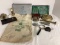 Brass and Wood Pedestals, Bank Bags, Camel Trinket Box, and More