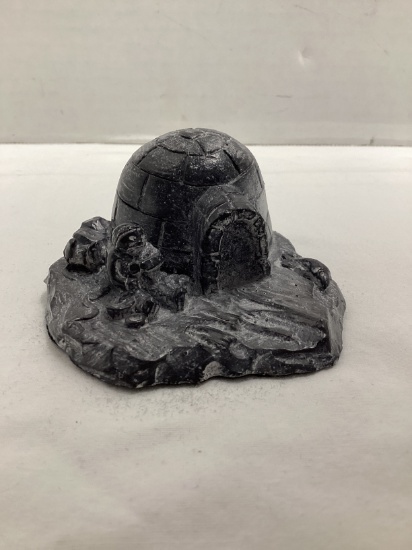 Wolf Sculptures Hand Made Igloo Figurine