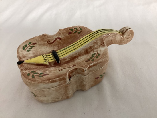 California Ceramic Bass Trinket Box