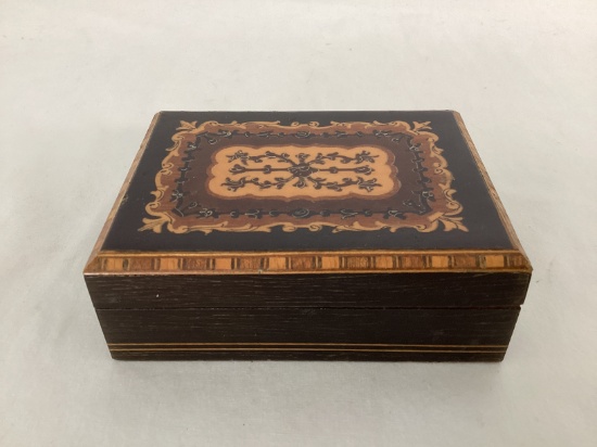 Wood Inlay Trinket Box