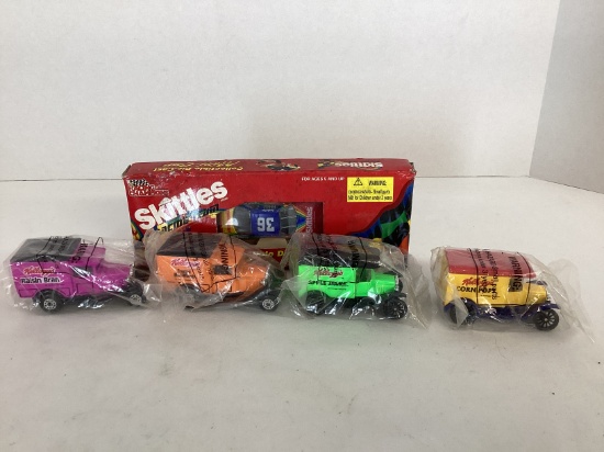 Kelloggs Delivery Vans and Skittles Nascar Diecasts