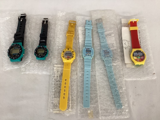 Vintage New Old Stock Quartz Watches - Burger King, Duck Tales, M&Ms, Sports