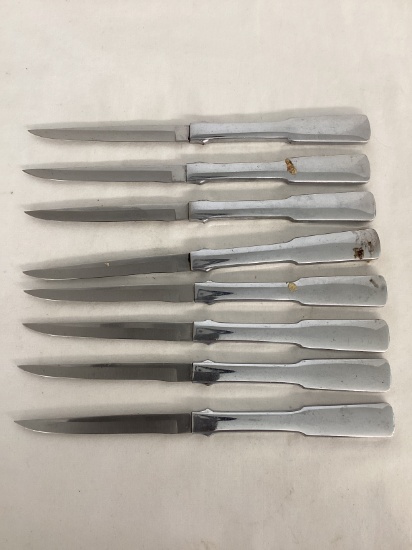 Eight Towle Byfield Stainless Steel Steak Knives