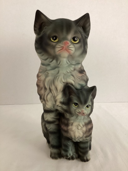 Vintage Hand Painted Tilso Japan Cat with Kitten