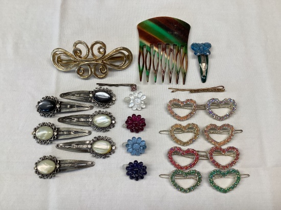 Hair Comb and Barrettes