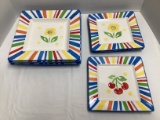 Six Garden Ridge Square Plates
