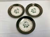 Taylor Smith Taylor Dogwood Pattern Bread Plates and Saucer