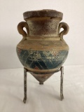 Pottery Vase with Stand
