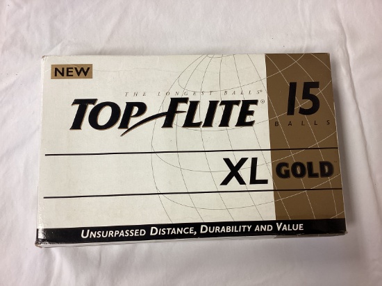 New Top Flite XL Gold Box of 15 Golf Balls