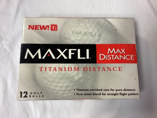 New Maxfli Max Distance Titanium Distance Box of 12 Golf Balls