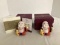 Two Tangcai Acera Buddha Figures in Boxes