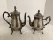 Silverplate Coffee and Tea Pots with Hinged Lids