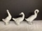 Three NAO Lladro Spain Duck Figurines