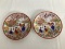 Two Antique Japanese Geisha Girl Saucers