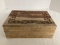 Wood Box with Carved Hinged Lid