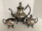 Silverplate Teapot, Creamer, and Sugar Bowl