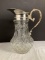 Glass Pitcher with Metal Handle and Spout