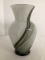 Gray and White Swirl Art Glass Vase